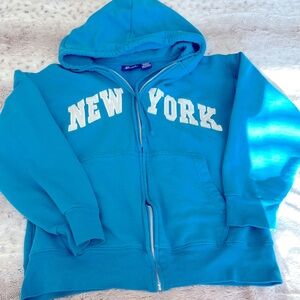 Blue Sweatshirt with New York Print